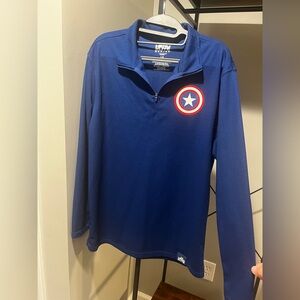 Marvel Captain American Unisex Half l-Zip